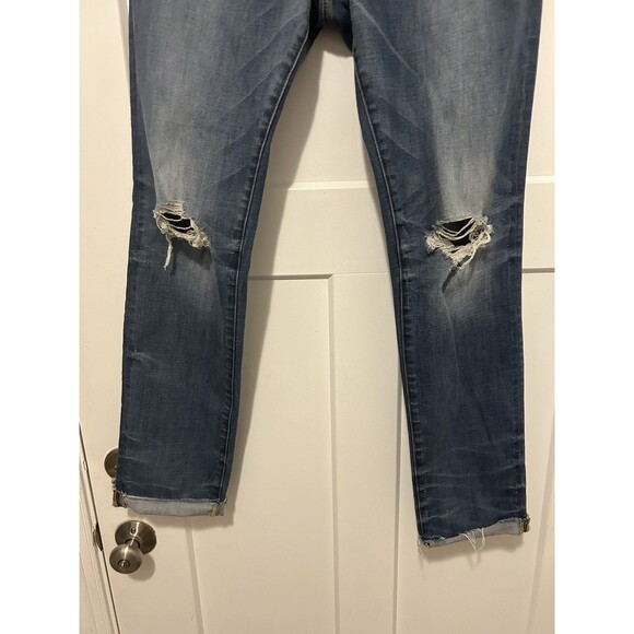 American Eagle Jeans Men's 34x34 Blue Distressed Slim Cut Stretchy Medium Wash - Picture 2 of 8